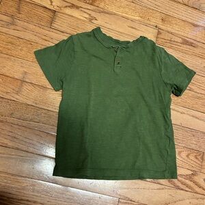 H&M Green Short Sleeve Henley Tee, size 5T